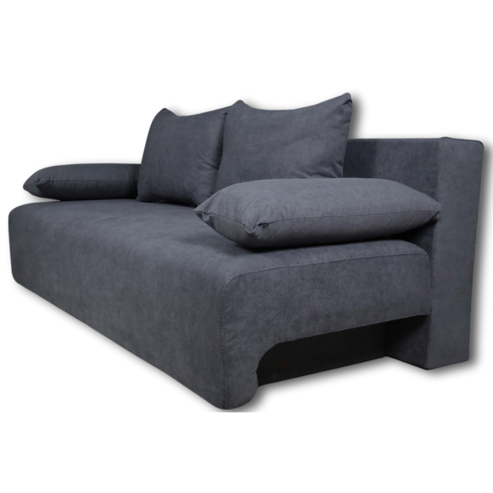 Georgia gris foncé - Canapé convertible avec coffre de rangement