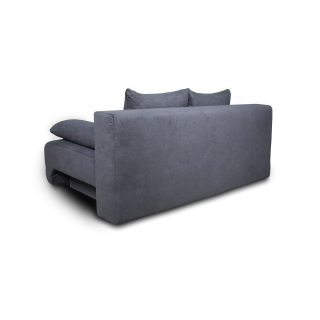 Georgia gris foncé - Canapé convertible avec coffre de rangement