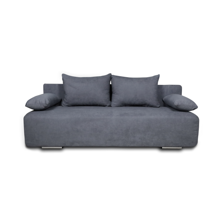 Georgia gris foncé - Canapé convertible avec coffre de rangement
