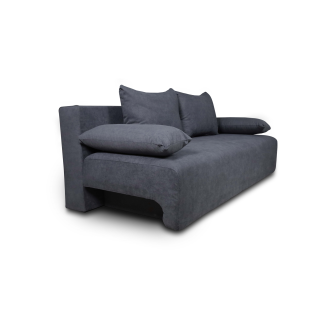 Georgia gris foncé - Canapé convertible avec coffre de rangement