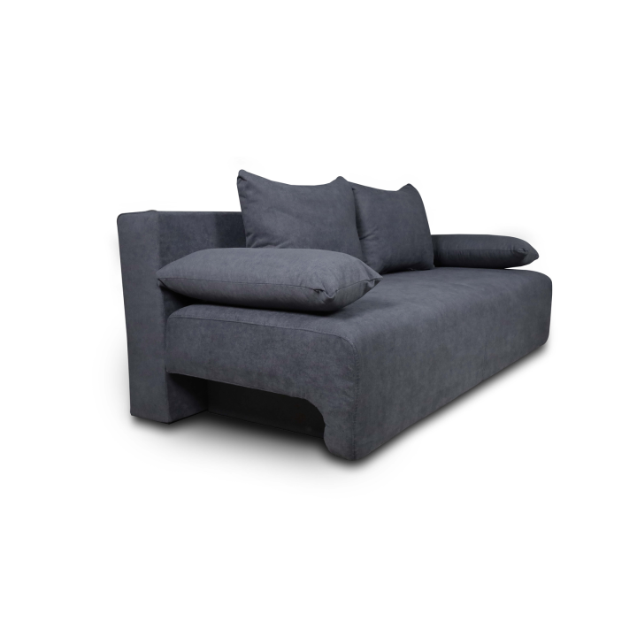 Georgia gris foncé - Canapé convertible avec coffre de rangement