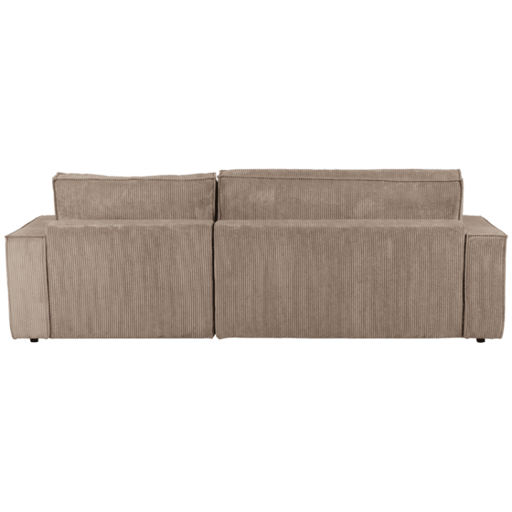 Charlotte beige cotelé - Convertible et reversible avec coffre