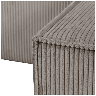 Charlotte beige cotelé - Convertible et reversible avec coffre