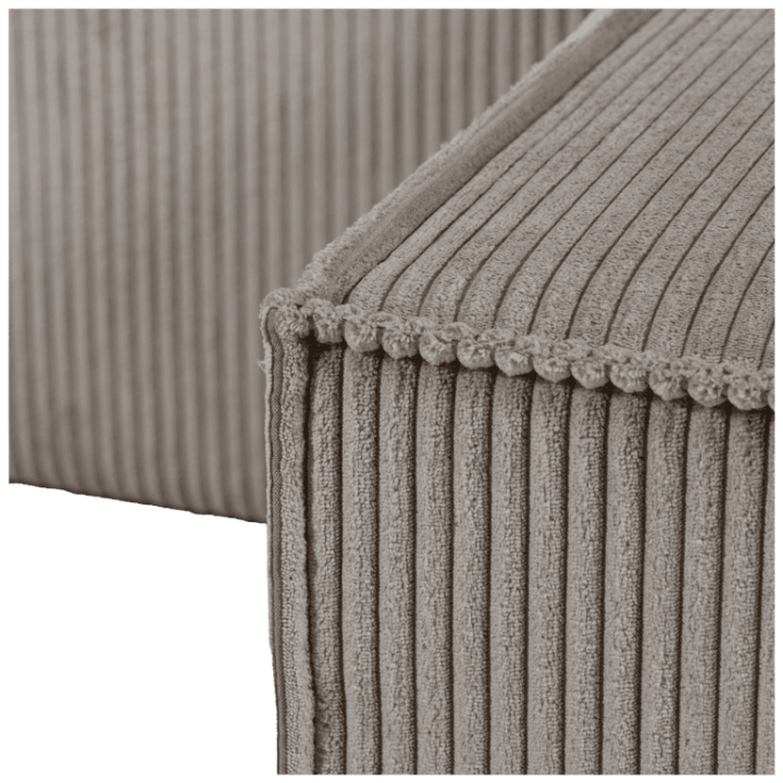 Charlotte beige cotelé - Convertible et reversible avec coffre