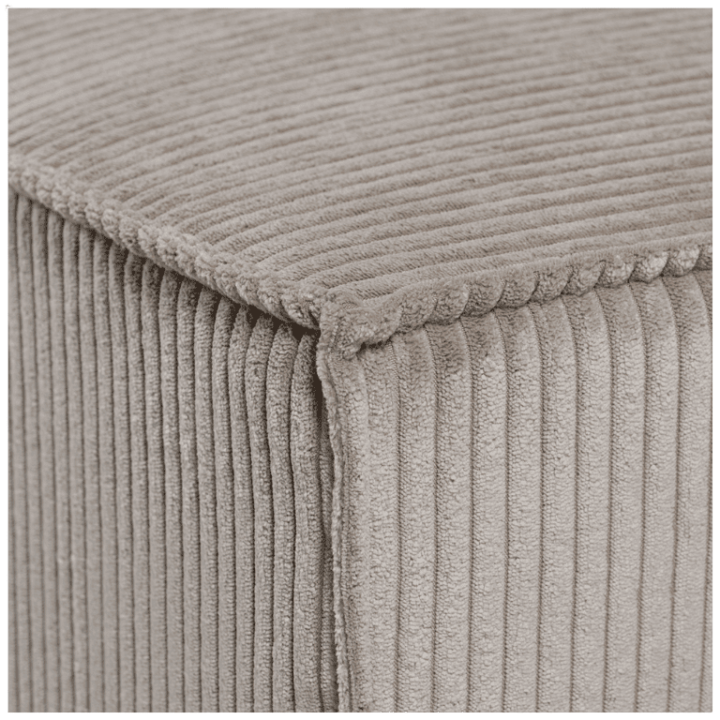 Charlotte beige cotelé - Convertible et reversible avec coffre