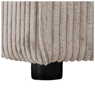 Charlotte beige cotelé - Convertible et reversible avec coffre