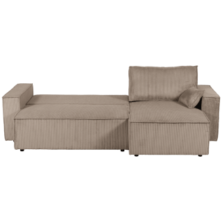 Charlotte beige cotelé - Convertible et reversible avec coffre