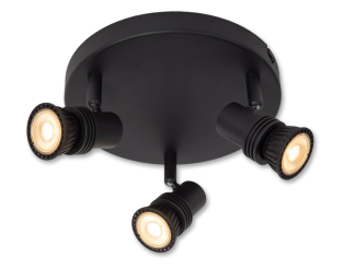 Spot 3 L - Kianti - 53901/13/30 Noir - sans ampoule