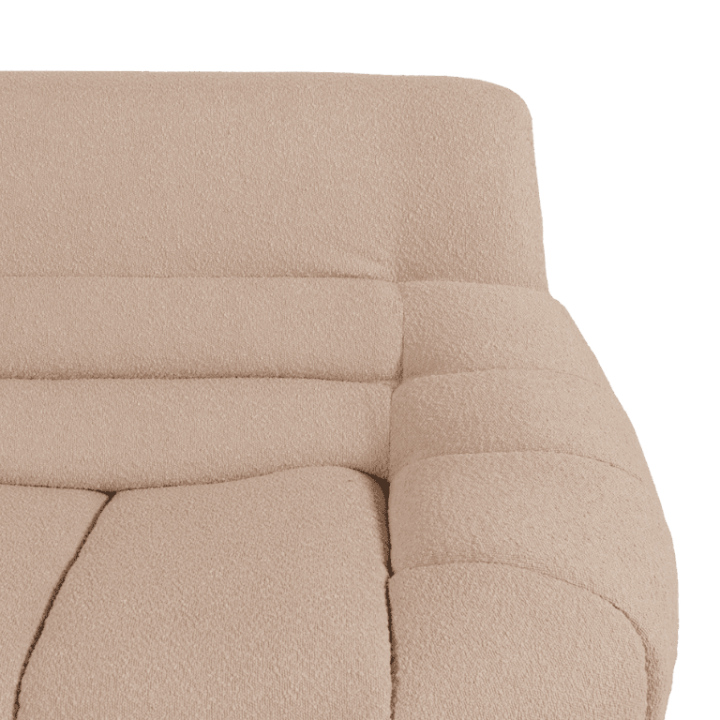 Canapé 3 places en tissu bouclé beige LOUA 2225
