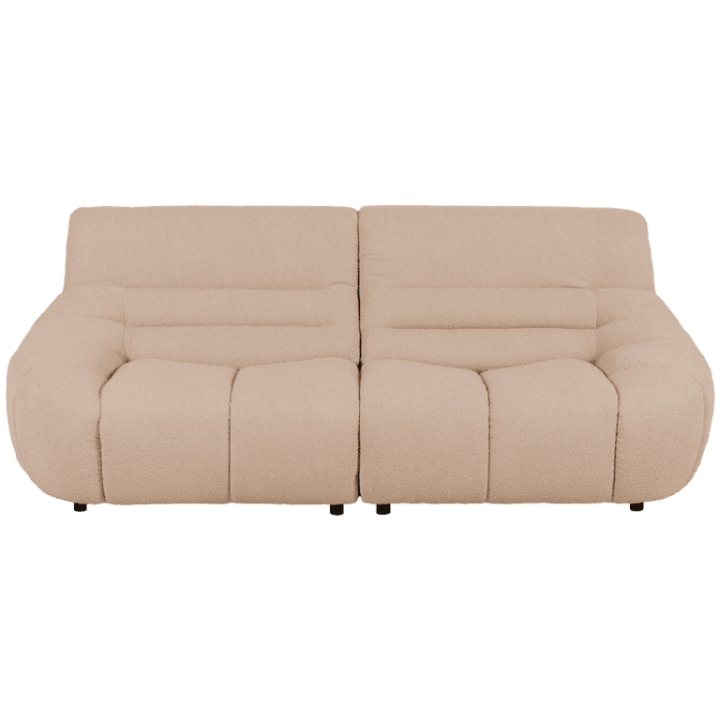 Canapé 3 places en tissu bouclé beige LOUA 2225