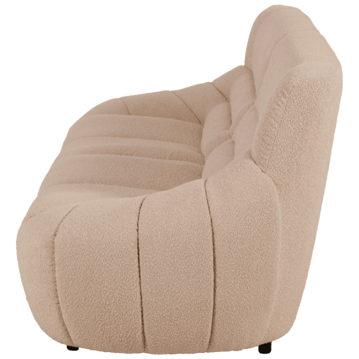 Canapé 3 places en tissu bouclé beige LOUA 2225