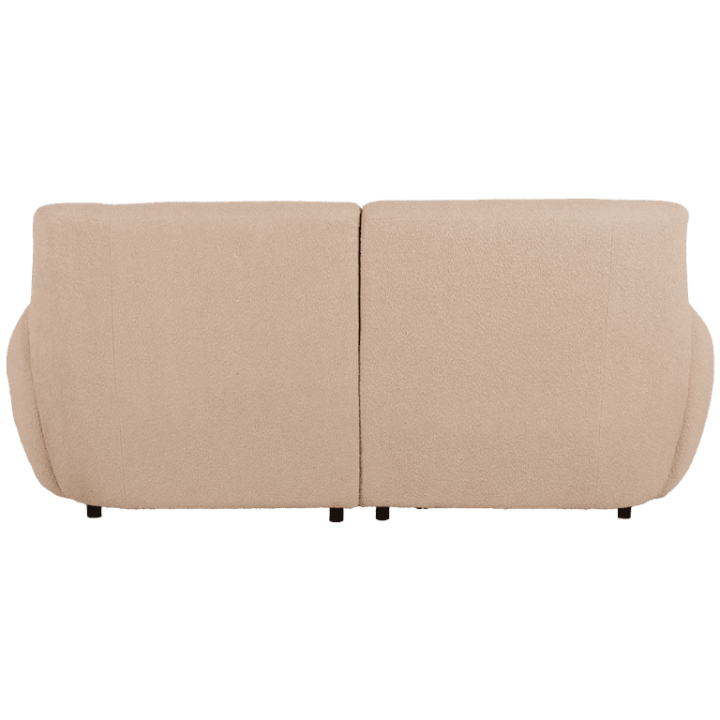 Canapé 2 places en tissu bouclé beige LOUA 2225