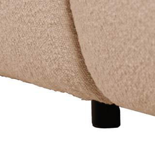 Canapé 2 places en tissu bouclé beige LOUA 2225