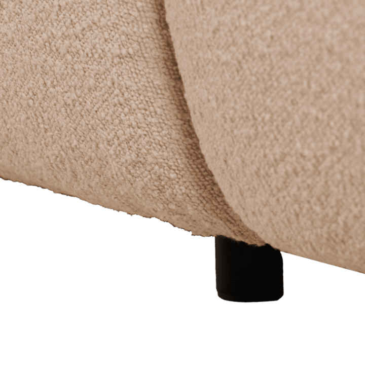 Canapé 2 places en tissu bouclé beige LOUA 2225