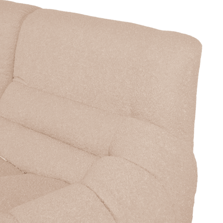 Canapé 2 places en tissu bouclé beige LOUA 2225