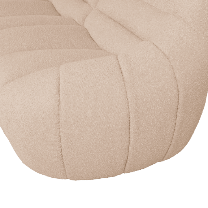 Canapé 2 places en tissu bouclé beige LOUA 2225