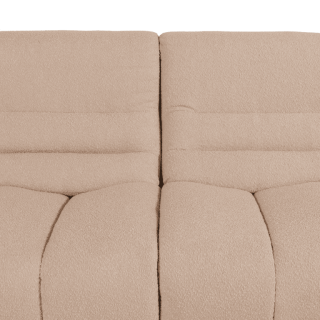 Canapé 2 places en tissu bouclé beige LOUA 2225