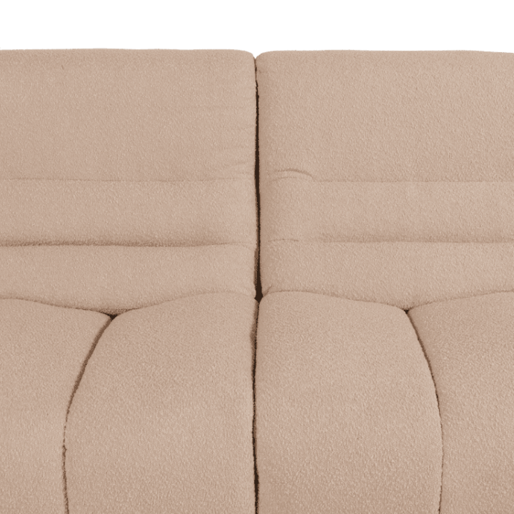 Canapé 2 places en tissu bouclé beige LOUA 2225
