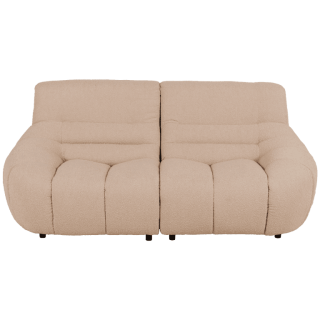 Canapé 2 places en tissu bouclé beige LOUA 2225