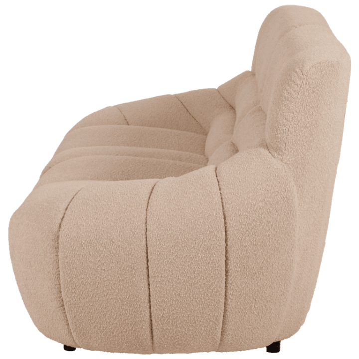 Canapé 2 places en tissu bouclé beige LOUA 2225