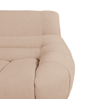 Canapé 2 places en tissu bouclé beige LOUA 2225