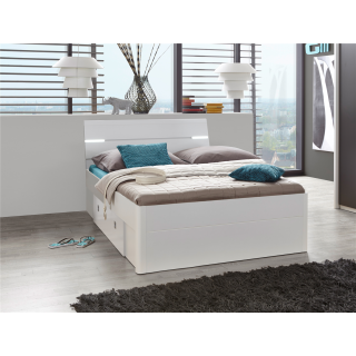 Lit 140 x 200 cm - MARS blanc