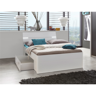 Lit 140 x 200 cm - MARS blanc