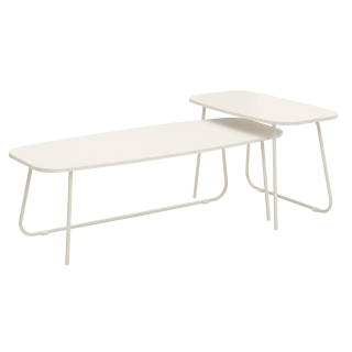 ELIAS - SET DE 2 TABLES BASSES CREAM JESF