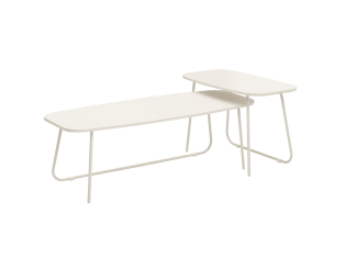 ELIAS - SET DE 2 TABLES BASSES CREAM JESF