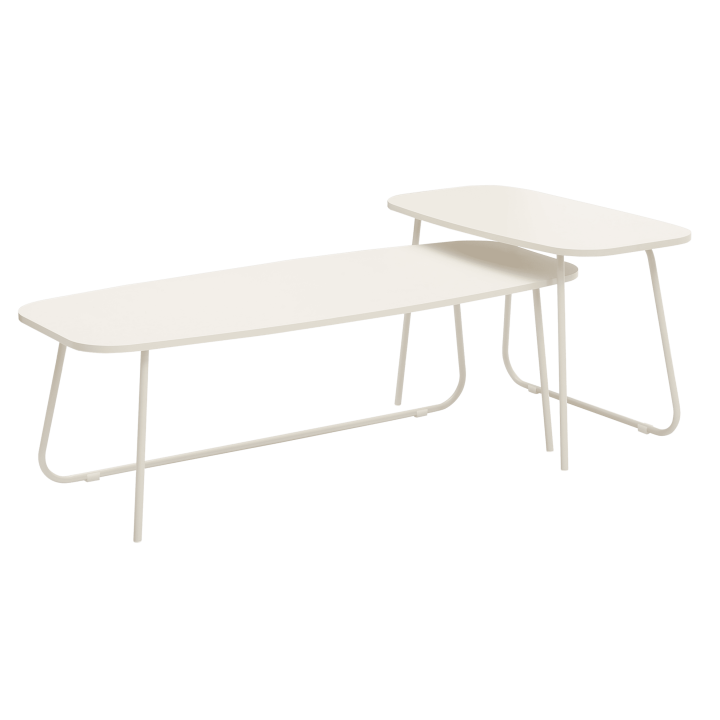 ELIAS - SET DE 2 TABLES BASSES CREAM JESF