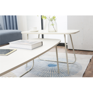 ELIAS - SET DE 2 TABLES BASSES CREAM JESF