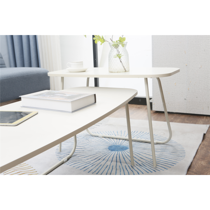 ELIAS - SET DE 2 TABLES BASSES CREAM JESF