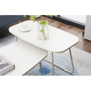 ELIAS - SET DE 2 TABLES BASSES CREAM JESF