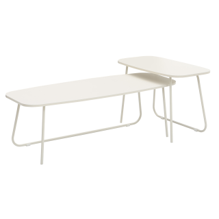 ELIAS - SET DE 2 TABLES BASSES CREAM JESF