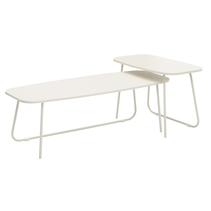 ELIAS - SET DE 2 TABLES BASSES CREAM JESF