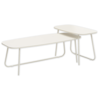 ELIAS - SET DE 2 TABLES BASSES CREAM JESF
