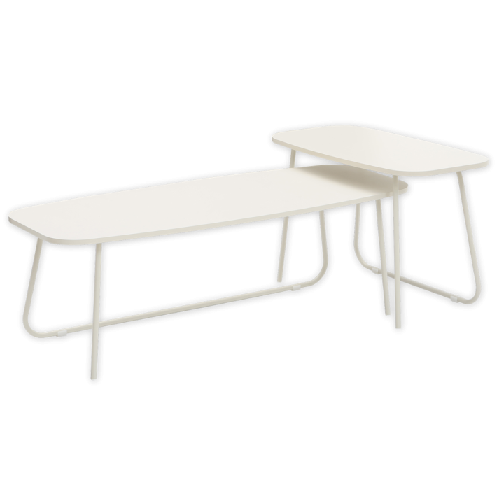 ELIAS - SET DE 2 TABLES BASSES CREAM JESF