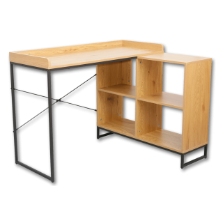 Bureau d'angle avec étagères ELIO
