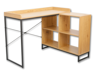 Bureau d'angle avec étagères ELIO