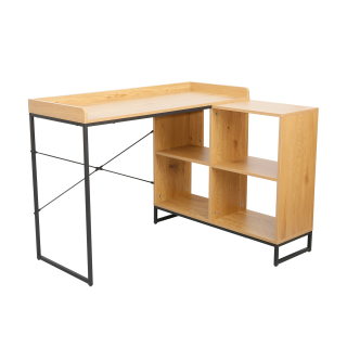 Bureau d'angle avec étagères ELIO