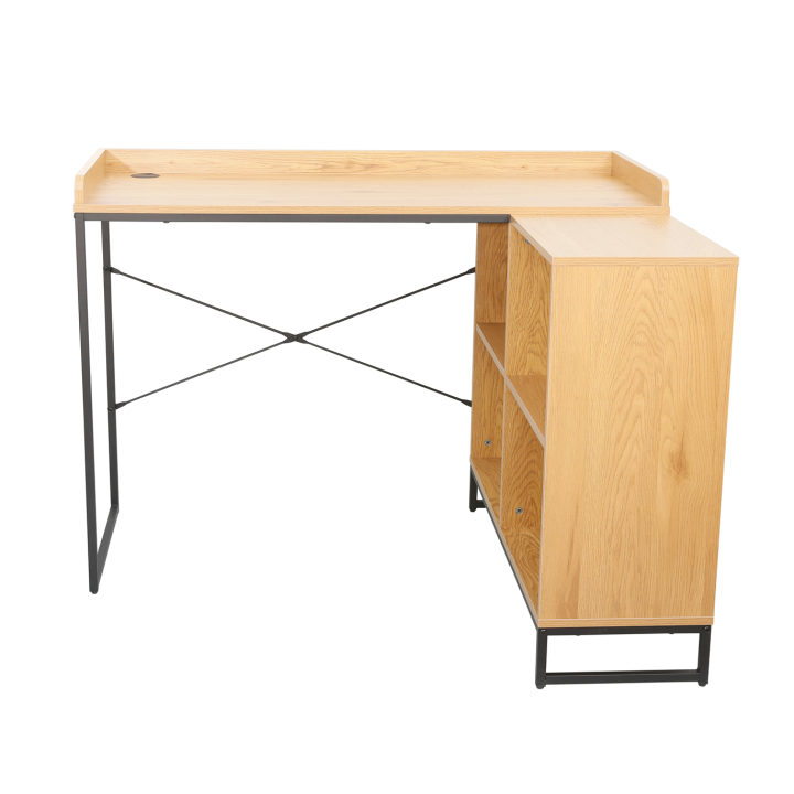 Bureau d'angle avec étagères ELIO
