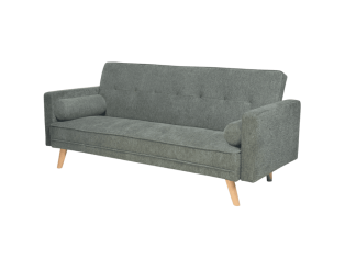 Canapé convertible Jude en tissu gris