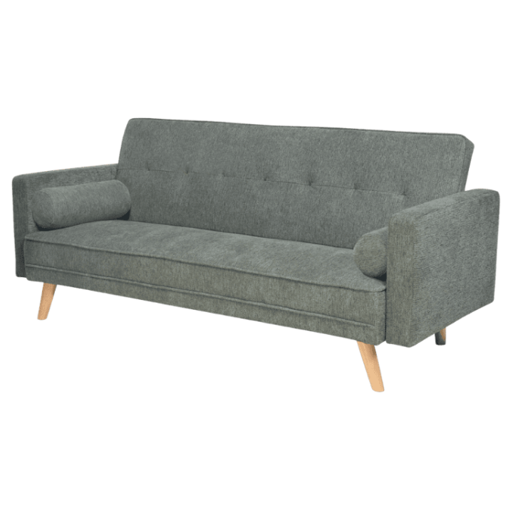 Canapé convertible Jude en tissu gris