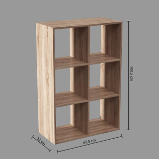 Etagère 6 cases naturel 139909