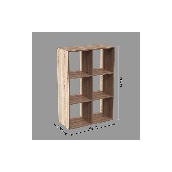 Etagère 6 cases naturel 139909
