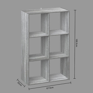 Etagère 6 cases Modul gris - 139909 A