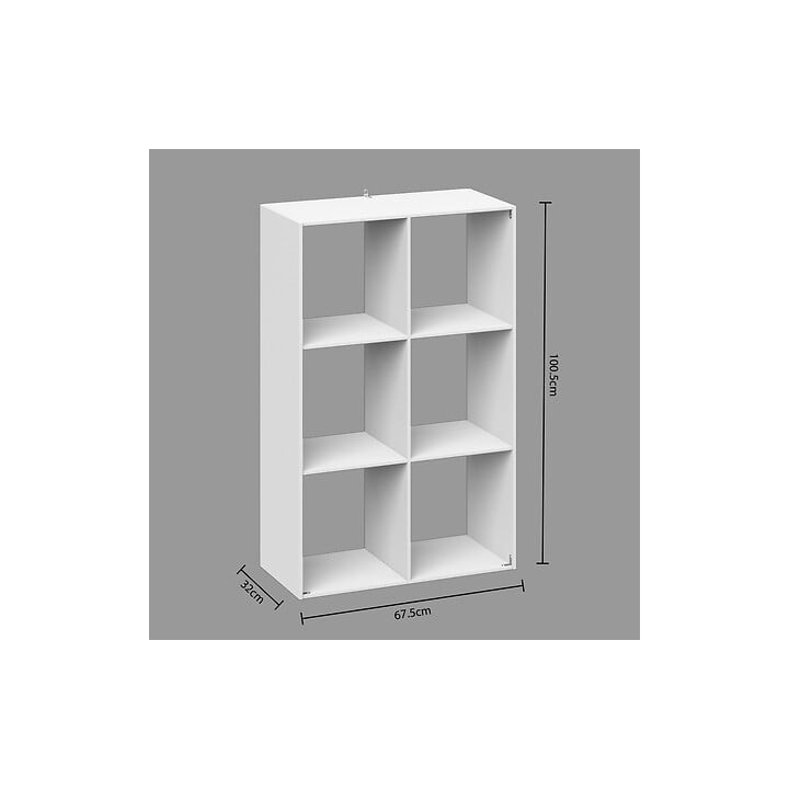 Etagère 6 cases Modul Blanc 138909 C