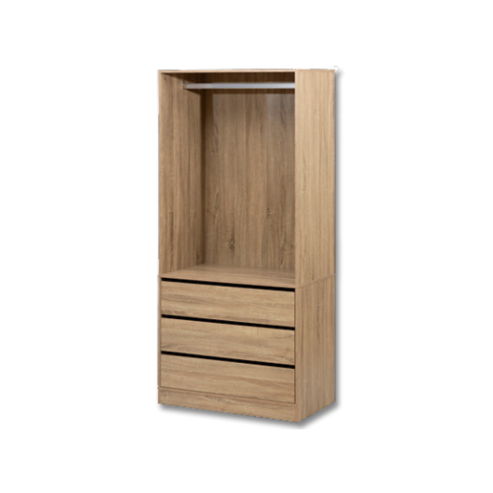 Dressing penderie avec 3 tiroirs black - 193640