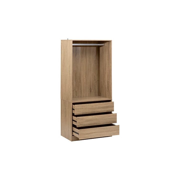 Dressing penderie avec 3 tiroirs black - 193640