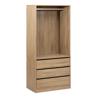 Dressing penderie avec 3 tiroirs black - 193640